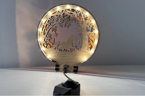 Li-Go 23568/DUB2 - Lampada decorativa da tavolo dimmerabile a LED/12W/230V 20x22 cm rovere