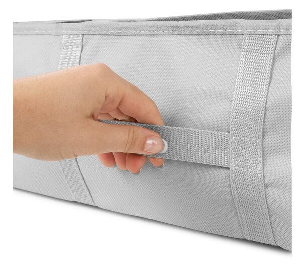 Organizer per vestiti sottovuoto/rinforzato in tessuto 56x56x16,5 cm Granit – Compactor