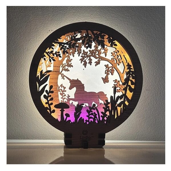 Li-Go 23568/DUB2 - Lampada decorativa da tavolo dimmerabile a LED/12W/230V 20x22 cm rovere