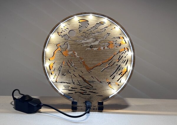 Li-Go 23595/DUB2 - Lampada da tavolo decorativa dimmerabile a LED/12W/230V 20x22 cm rovere