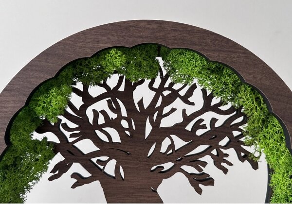 Li-Go 23631/DUB2 - Lampada decorativa da tavolo dimmerabile a LED, 12W/230V, 30x31 cm, rovere