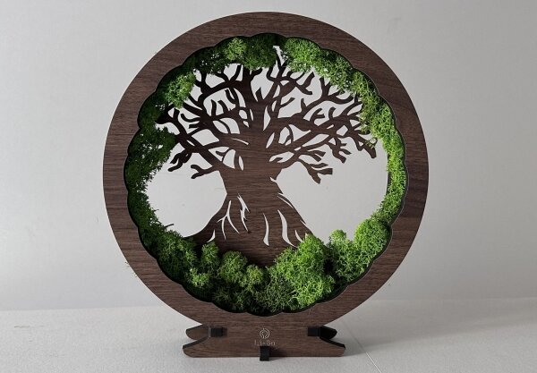 Li-Go 23631/DUB2 - Lampada decorativa da tavolo dimmerabile a LED, 12W/230V, 30x31 cm, rovere