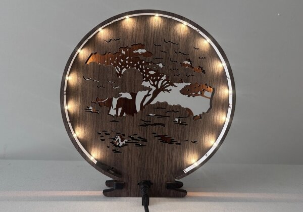 Li-Go 23610/DUB2 - Lampada decorativa da tavolo dimmerabile a LED LED/12W/230V 20x22 cm rovere