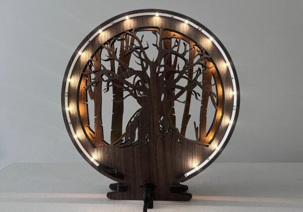 Li-Go 23613/DUB2 - Lampada da tavolo decorativa LED dimmerabile LED/12W/230V 20x22 cm rovere