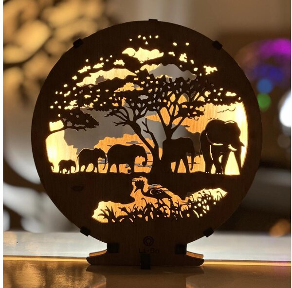 Li-Go 23610/DUB2 - Lampada decorativa da tavolo dimmerabile a LED LED/12W/230V 20x22 cm rovere