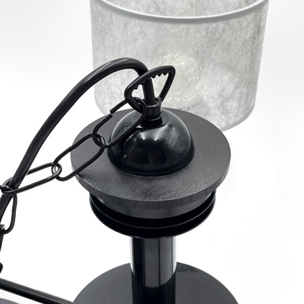 Lampadario a catena ROSA 5xE27/60W/230V nero/grigio