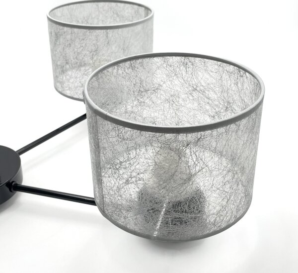 Lampadario a catena ROSA 5xE27/60W/230V nero/grigio