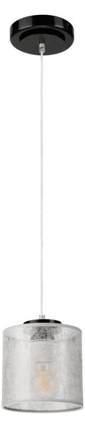 Lampada a sospensione con cavo ROSA 1xE27/60W/230V nero/grigio