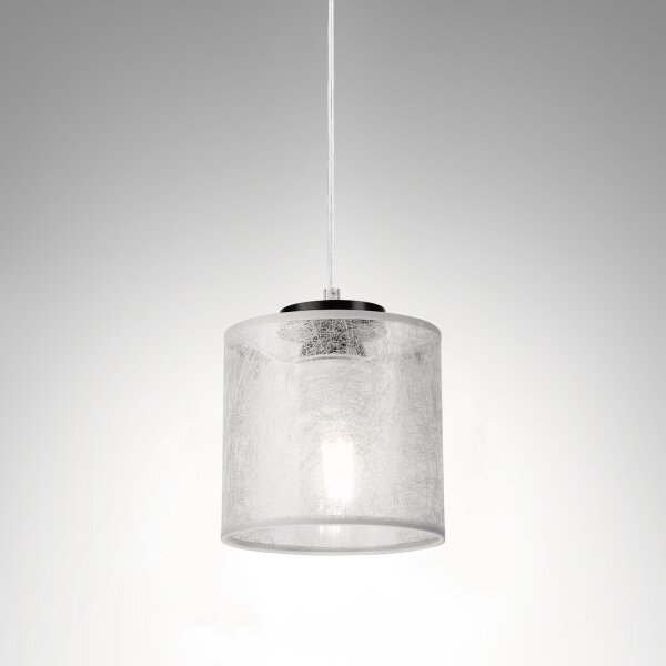 Lampada a sospensione con cavo ROSA 1xE27/60W/230V nero/grigio