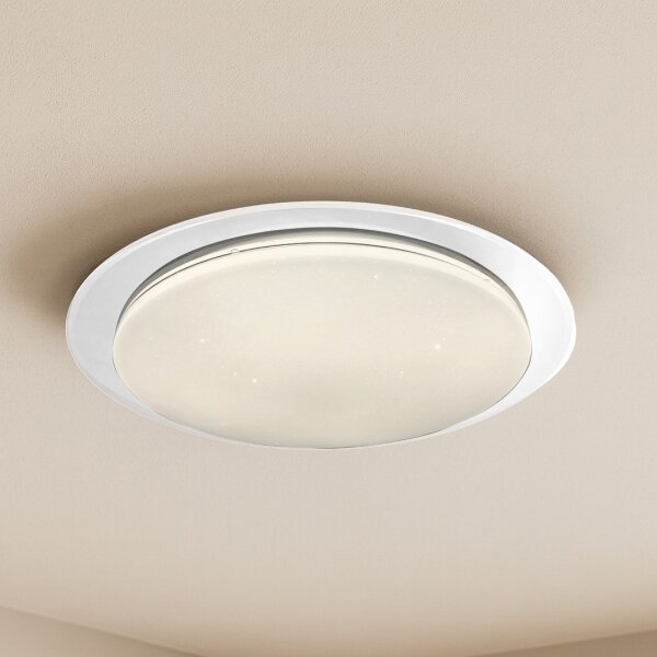 Plafoniera LED dimmerabile SONIC LED/100W/230V 3000-6000K diam. 85 cm bianca + telecomando