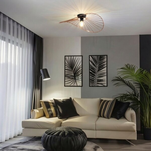 Brilagi - Lampadario a montaggio superficiale LED CERIA WIRE 1xE27/40W/230V 60x80 cm bronzo