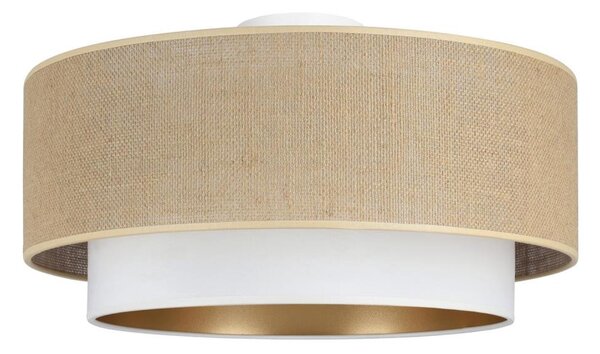 Plafoniera SARTA 1xE27/60W/230V diam. 45 cm bianco/iuta
