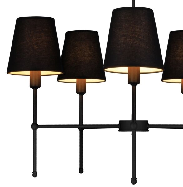 Lampadario su asta MADELA 5xE14/40W/230V nero