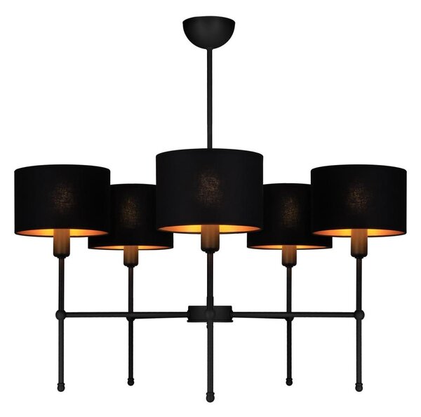 Lampadario a stelo MADELA 5xE14/40W/230V nero