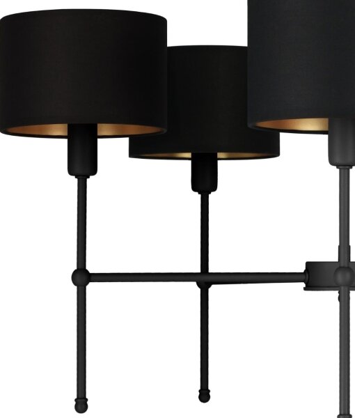 Lampadario a stelo MADELA 5xE14/40W/230V nero