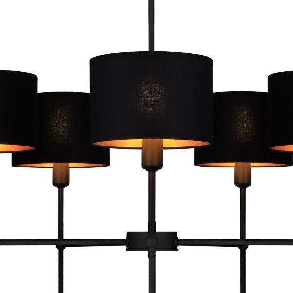 Lampadario a stelo MADELA 5xE14/40W/230V nero
