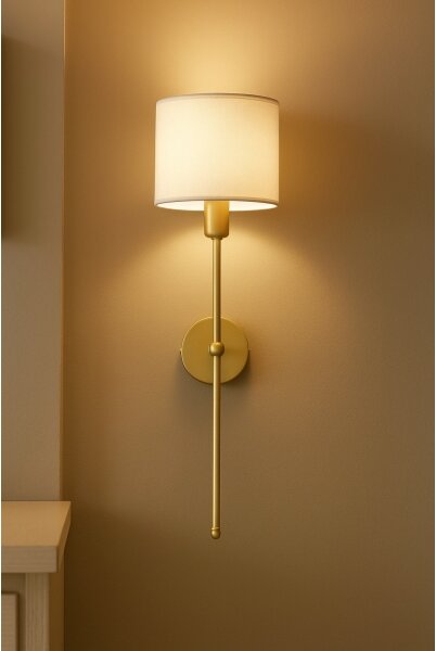 Lampada da parete MADELA 1xE14/40W/230V bianco/beige