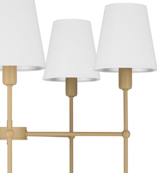 Lampadario a stelo MADELA 5xE14/40W/230V bianco/beige