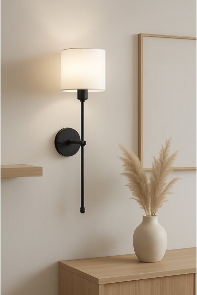 Lampada da parete MADELA 1xE14/40W/230V bianco/nero