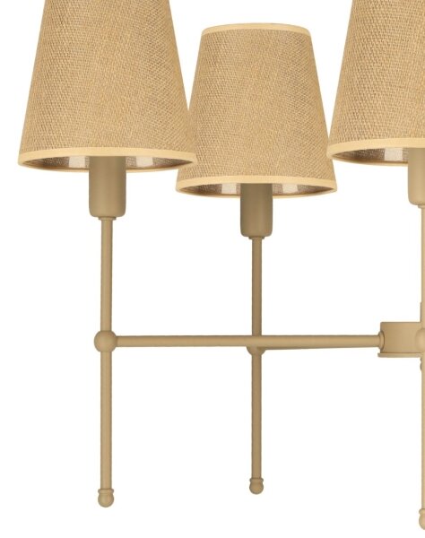 Lampadario a stelo MADELA 5xE14/40W/230V iuta/beige