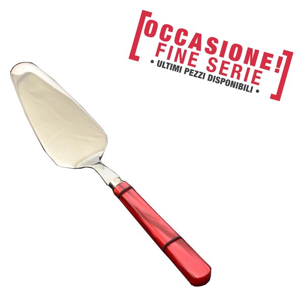 Pala Torta PERLA ROSSO 21 cm in acciaio 18/C composizione in busta di Nylon EME