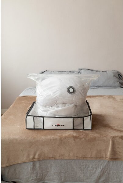 Organizer per vestiti sottovuoto/rinforzato in tessuto 65x50x15,5 cm Life – Compactor