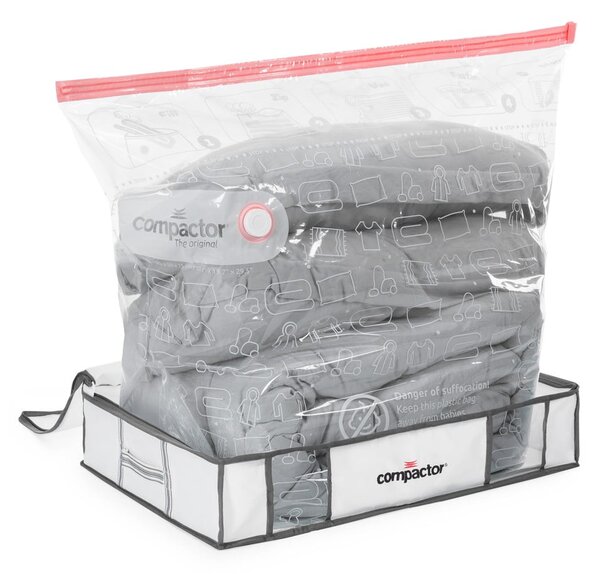 Set di organizer per vestiti sottovuoto/rinforzati in tessuto 3 pz 45x65x15,5 cm Life – Compactor