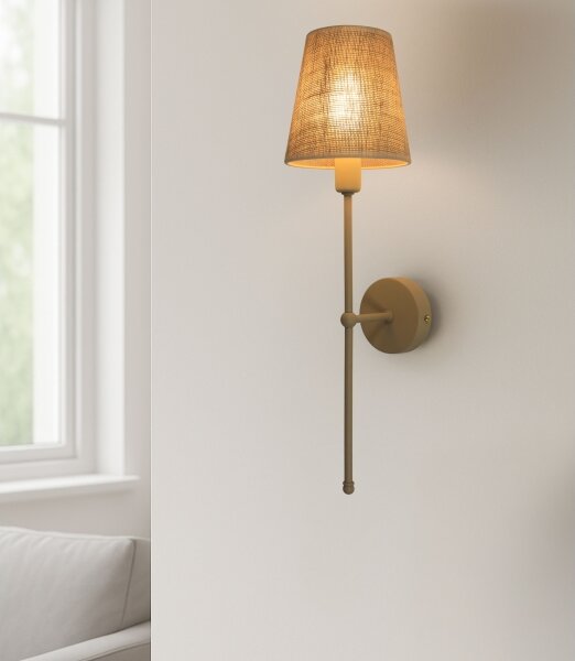Lampada da parete MADELA 1xE14/40W/230V iuta/beige