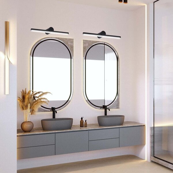Lampada LED per specchio da bagno 10W/230V 3000K IP65 nera