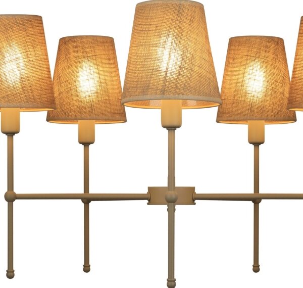 Lampadario a stelo MADELA 5xE14/40W/230V iuta/beige