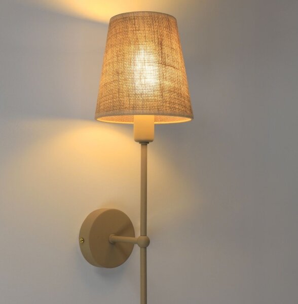 Lampada da parete MADELA 1xE14/40W/230V iuta/beige