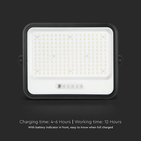 Faro solare LED dimmerabile LED/400W/3,2V IP65 20000 mAh nero + telecomando