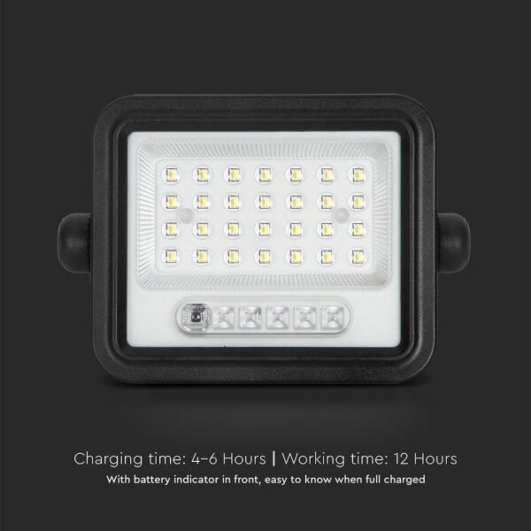 Proiettore solare LED dimmerabile 50W/3,2V IP65 3800 mAh nero + telecomando