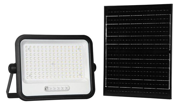 LED dimmerabile proiettore solare LED/300W/3,2V IP65 15000 mAh nero + telecomando