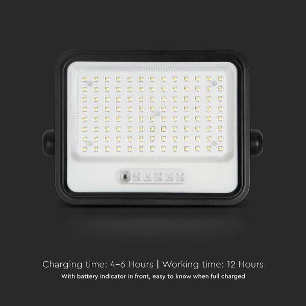 Faretto solare dimmerabile LED/200W/3,2V IP65 10000 mAh nero + telecomando
