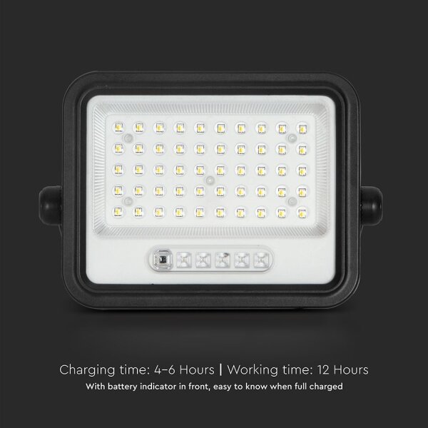 Faretto solare dimmerabile a LED 100W/3,2V IP65 5000 mAh nero + telecomando