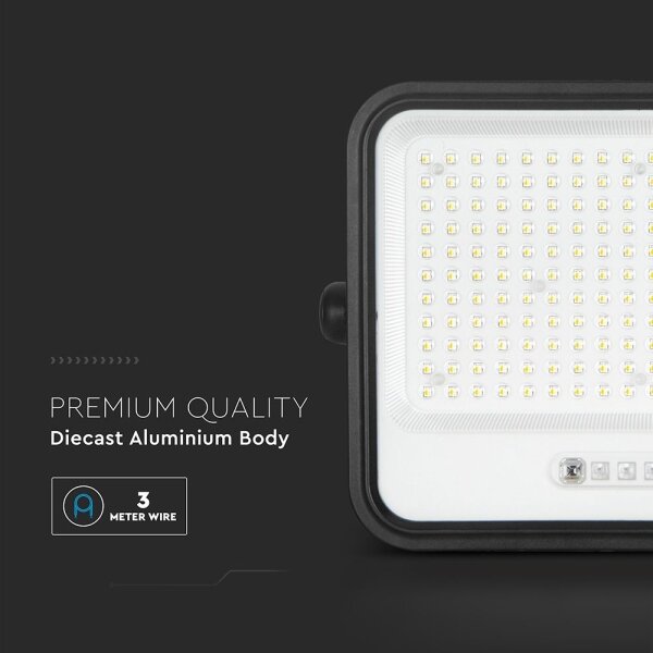 Faro solare LED dimmerabile LED/400W/3,2V IP65 20000 mAh nero + telecomando