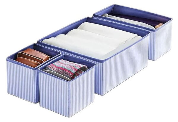 Organizer per cassetti in tessuto in set da 4 - Mioli Decor