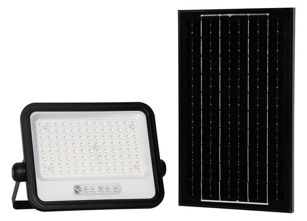 Faretto solare dimmerabile LED/200W/3,2V IP65 10000 mAh nero + telecomando