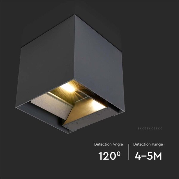 Applique solare a LED con sensore LED/9W/5V IP65 2600 mAh antracite