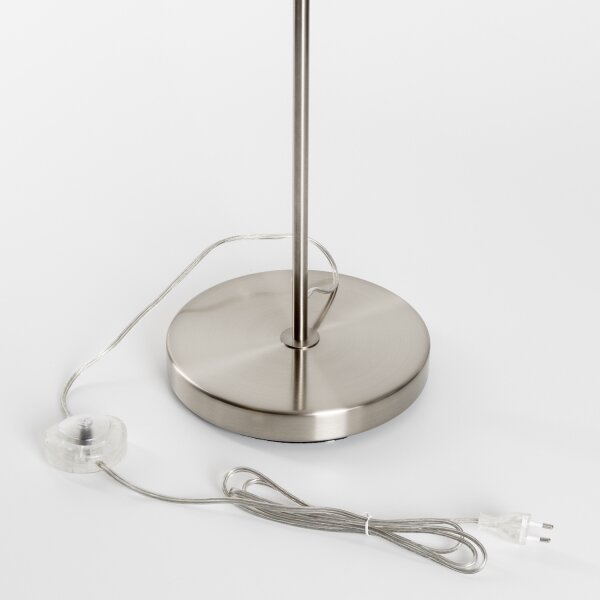 Brilagi - Lampada da terra LED CERIA 1xE27/40W/230V diametro 30 cm bianco/cromo opaco