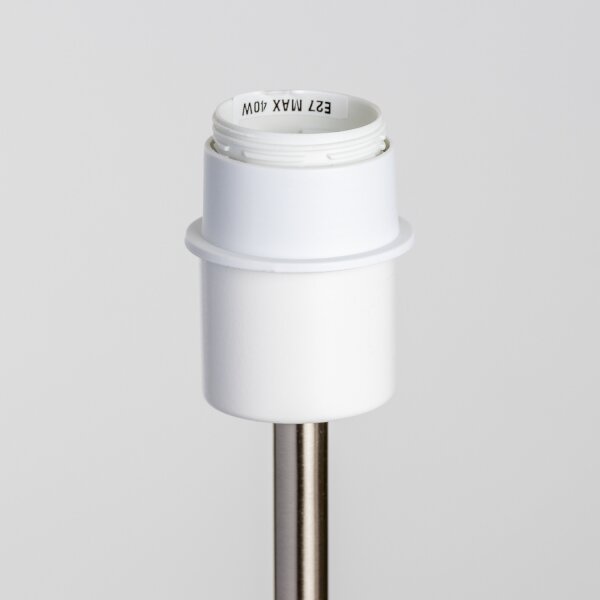 Brilagi - Lampada da terra LED CERIA 1xE27/40W/230V diametro 30 cm bianco/cromo opaco