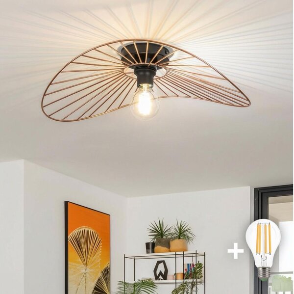 Brilagi - Lampadario LED a soffitto CERIA WIRE 1xE27/40W/230V 40x56 cm bronzo