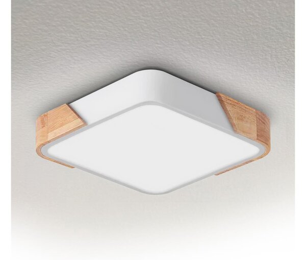 Brilagi - Plafoniera LED PILANA LED/24W/230V rovere/bianco 32x32 cm