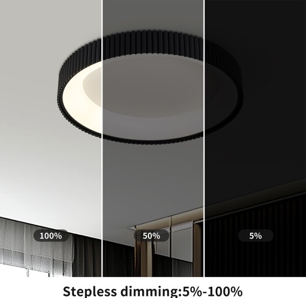 Brilagi - Plafoniera LED dimmerabile FALCON MODERN LED/30W/230V 40 cm nero + telecomando