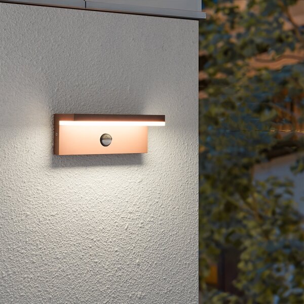 Brilagi-LED Applique da esterno con sensore TESSI LED/10W/230V, marrone, IP54