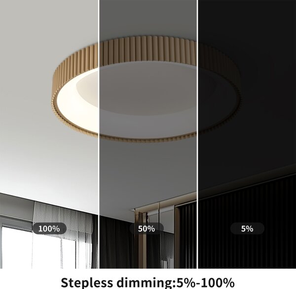 Brilagi - LED dimmerabile plafoniera FALCON MODERN LED/30W/230V 40 cm beige + telecomando