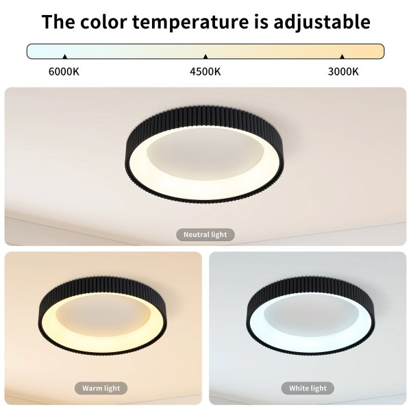 Brilagi - Plafoniera LED dimmerabile FALCON MODERN LED/30W/230V 40 cm nero + telecomando