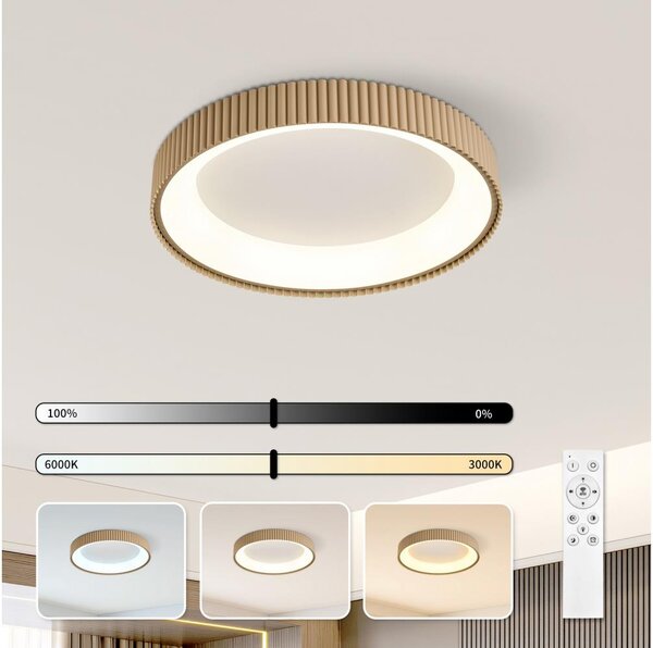 Brilagi - LED dimmerabile plafoniera FALCON MODERN LED/30W/230V 40 cm beige + telecomando