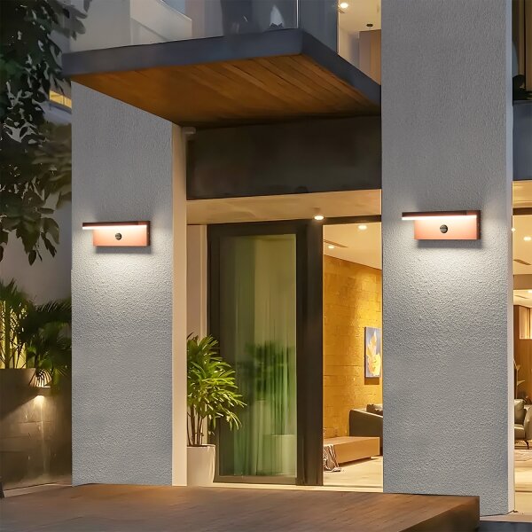 Brilagi-LED Applique da esterno con sensore TESSI LED/10W/230V, marrone, IP54